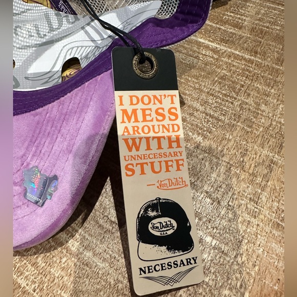 NWT! Von Dutch Pink Hollywood Velvet Trucker Hat - One Size - Picture 6 of 11